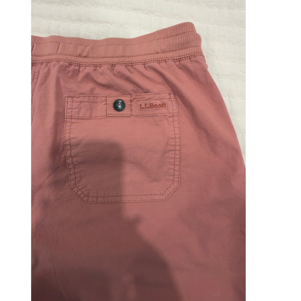 LL Bean Vista Camp Shorts Womens Medium Pink Cotton Spandex Drawstring 506768 - Picture 6 of 8